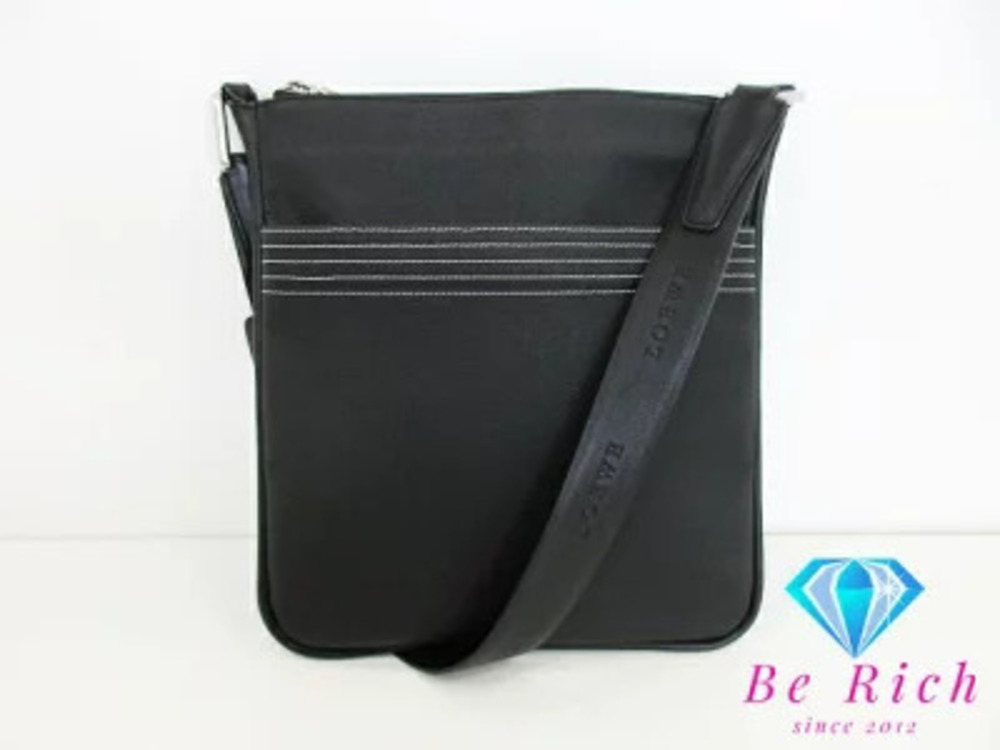 Loewe shoulder bag sacoche Anagram embossed leather black crossbody